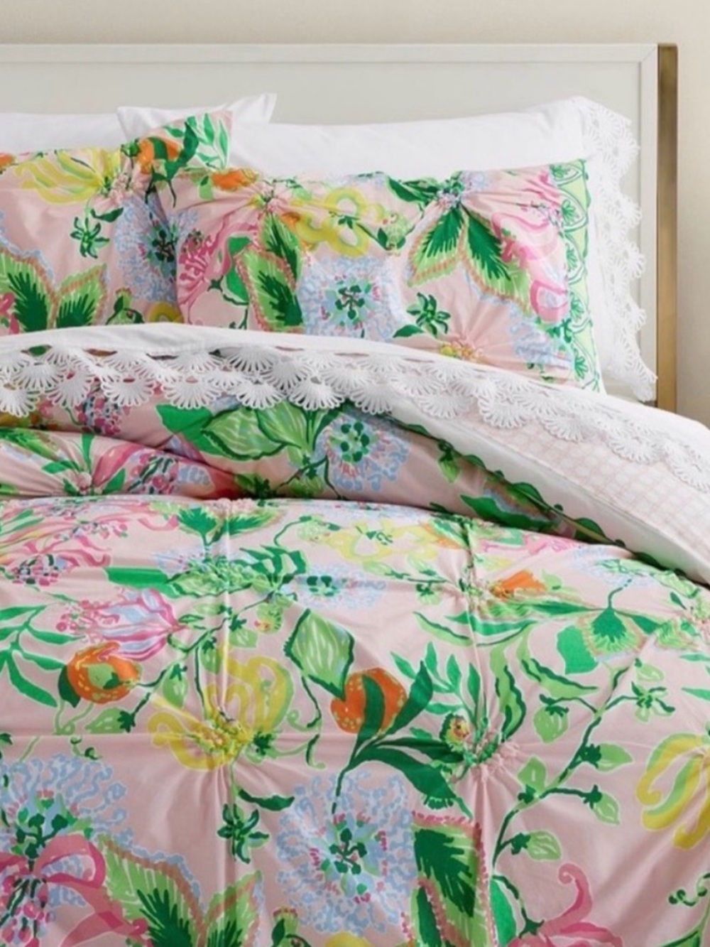 Pottery Barn Teen Lilly Pulitzer Via Amore king Duvet and shams